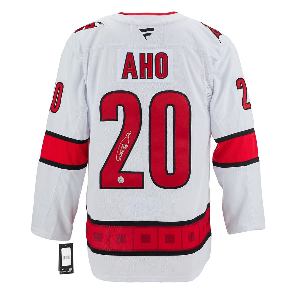 Sebastian Aho Signed Carolina Hurricanes White Fanatics Premium Jersey