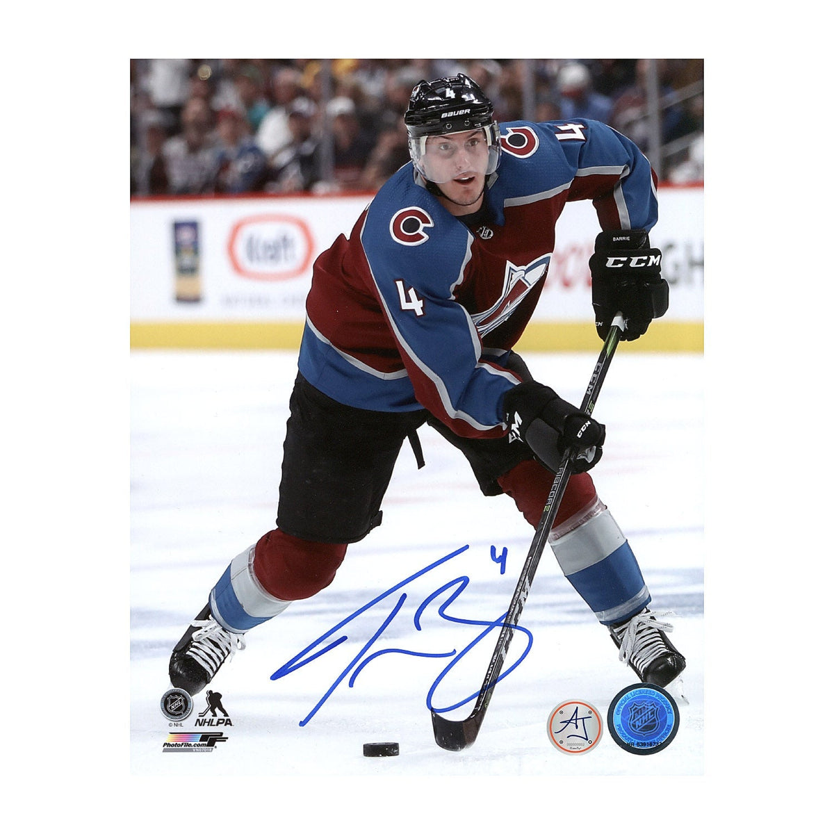 Tyson Barrie Autographed Colorado Avalanche Hockey 8x10 Photo
