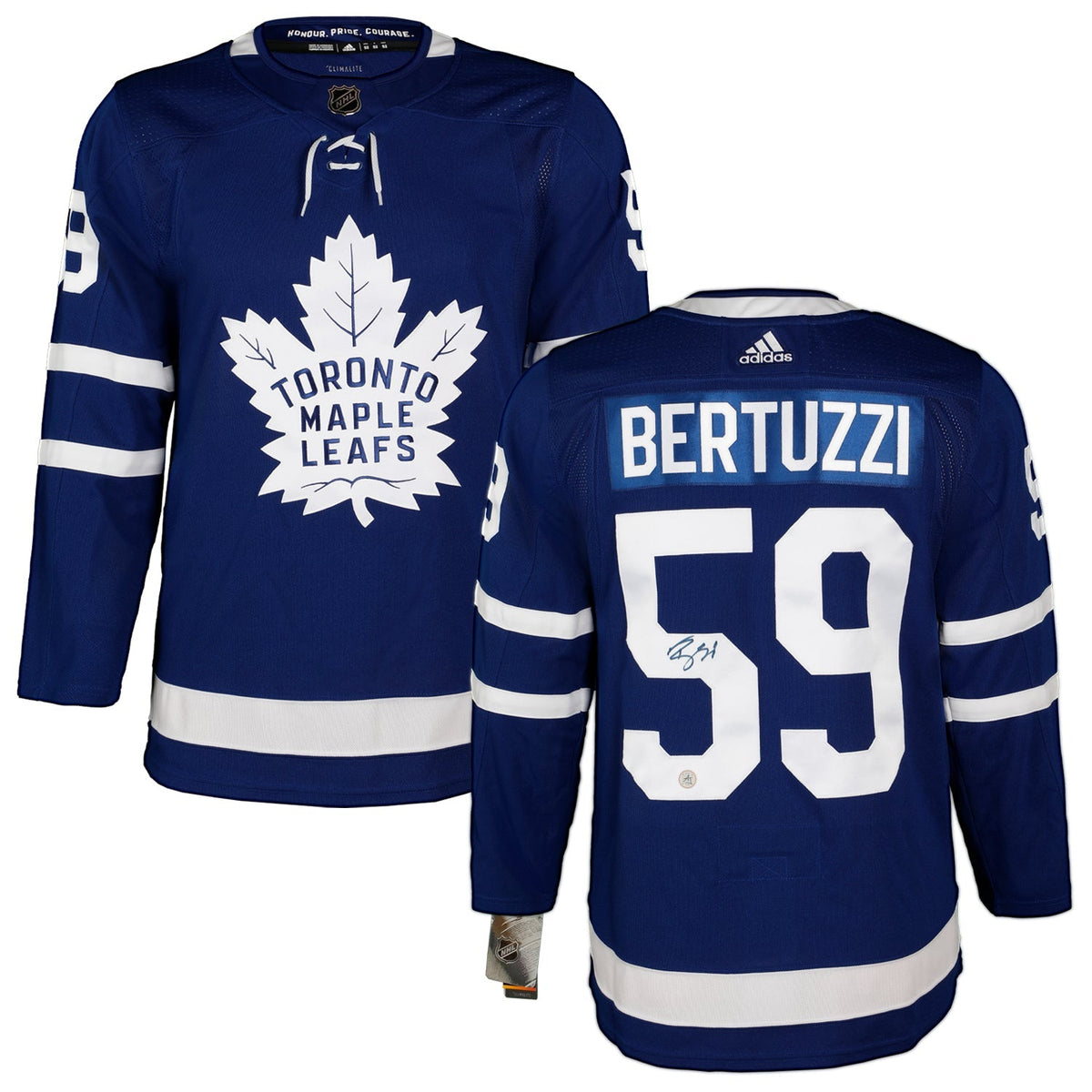 Tyler Bertuzzi Autographed Toronto Maple Leafs Blue adidas Jersey
