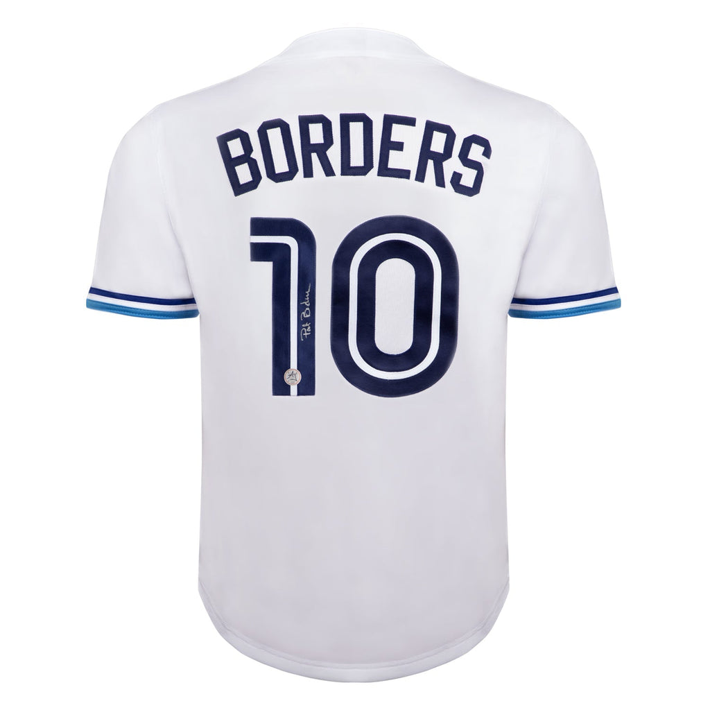Pat Borders Autographed Toronto City Design White Baseball Jersey