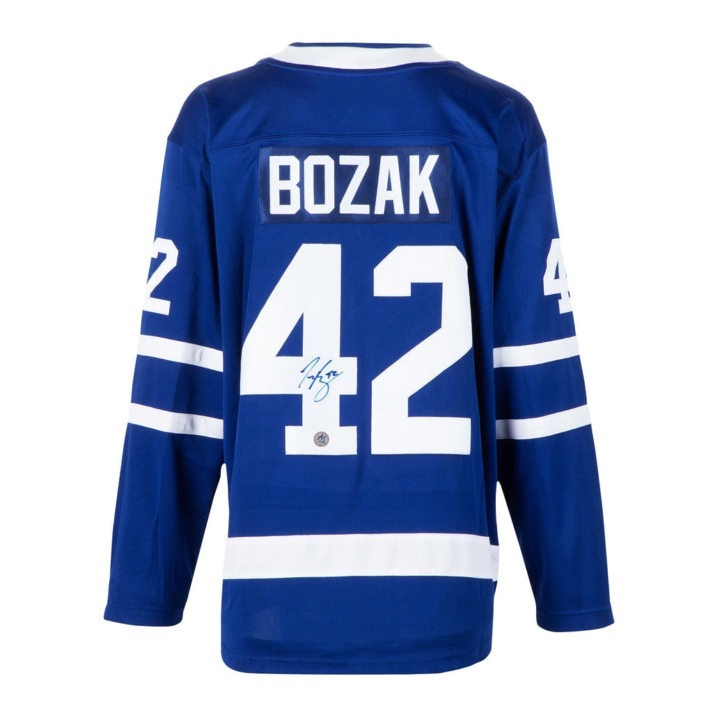 Tyler Bozak Autographed Toronto Maple Leafs Fanatics Breakaway Jersey