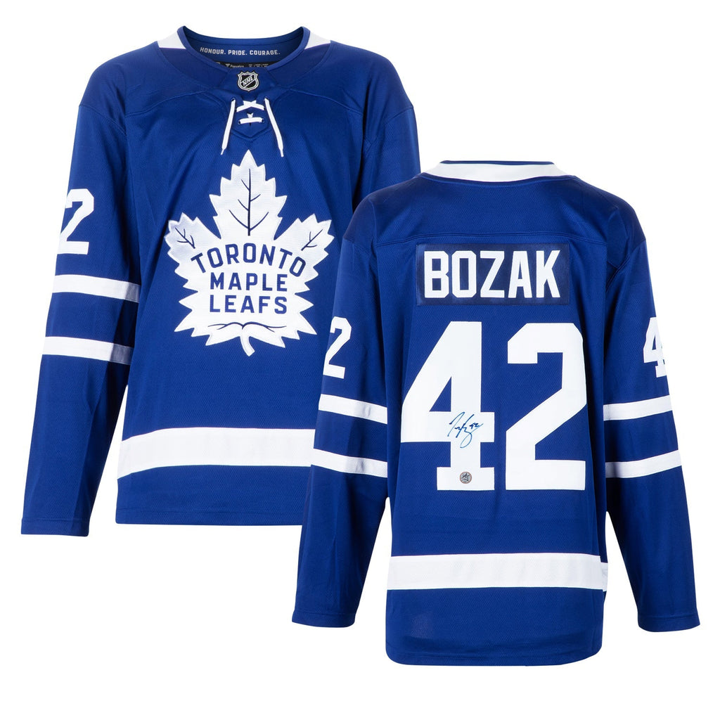 Tyler Bozak Autographed Toronto Maple Leafs Fanatics Breakaway Jersey