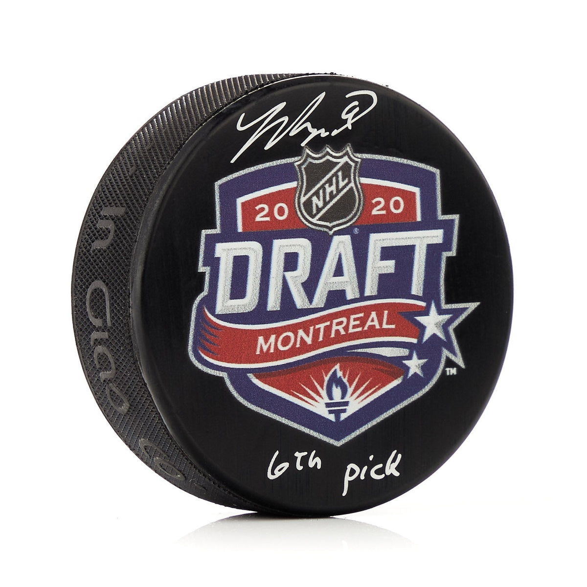 Jamie Drysdale Signed 2020 NHL Entry Draft Puck with 6th Pick Note