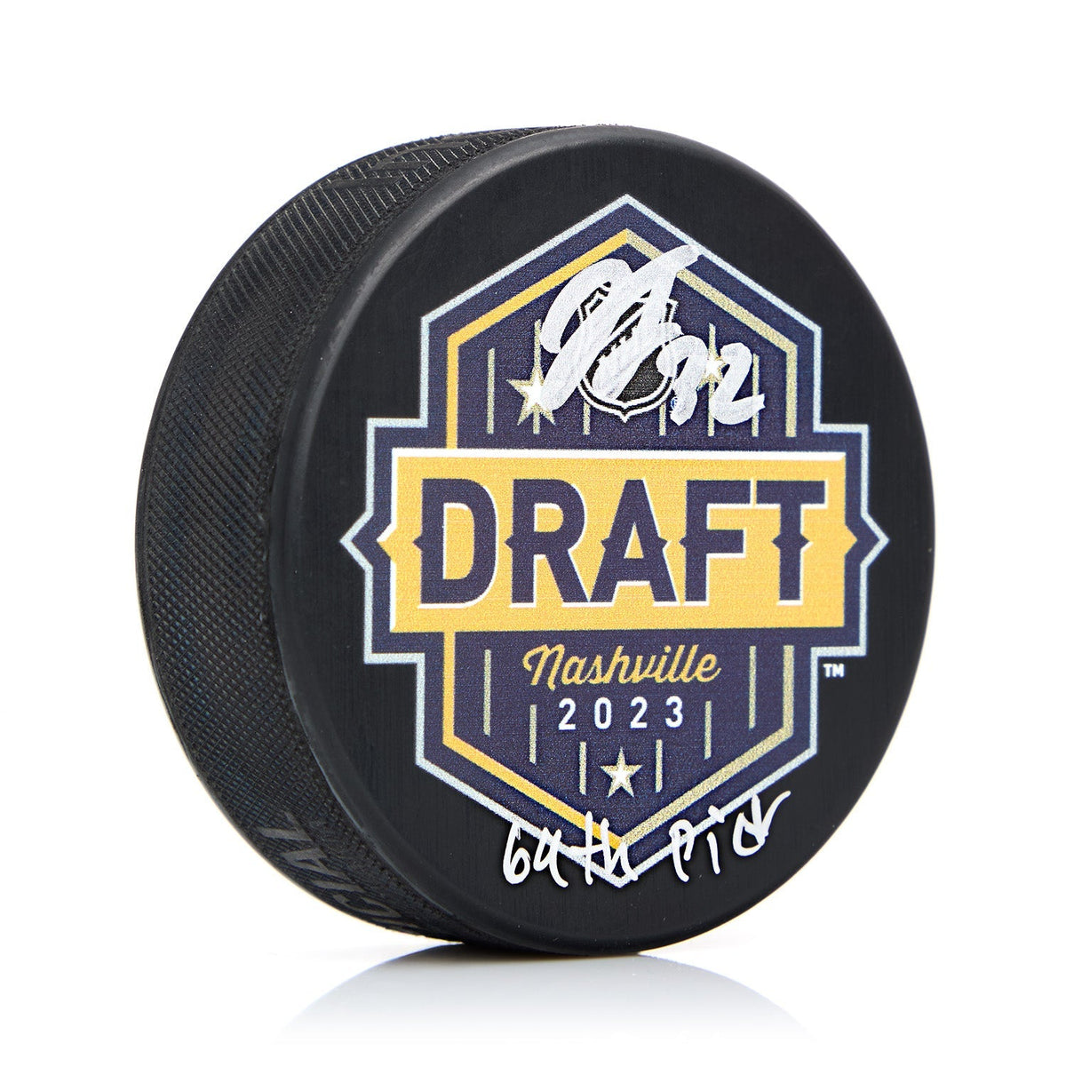 Jacob Fowler Signed 2023 NHL Entry Draft Puck with 69th Pick Note