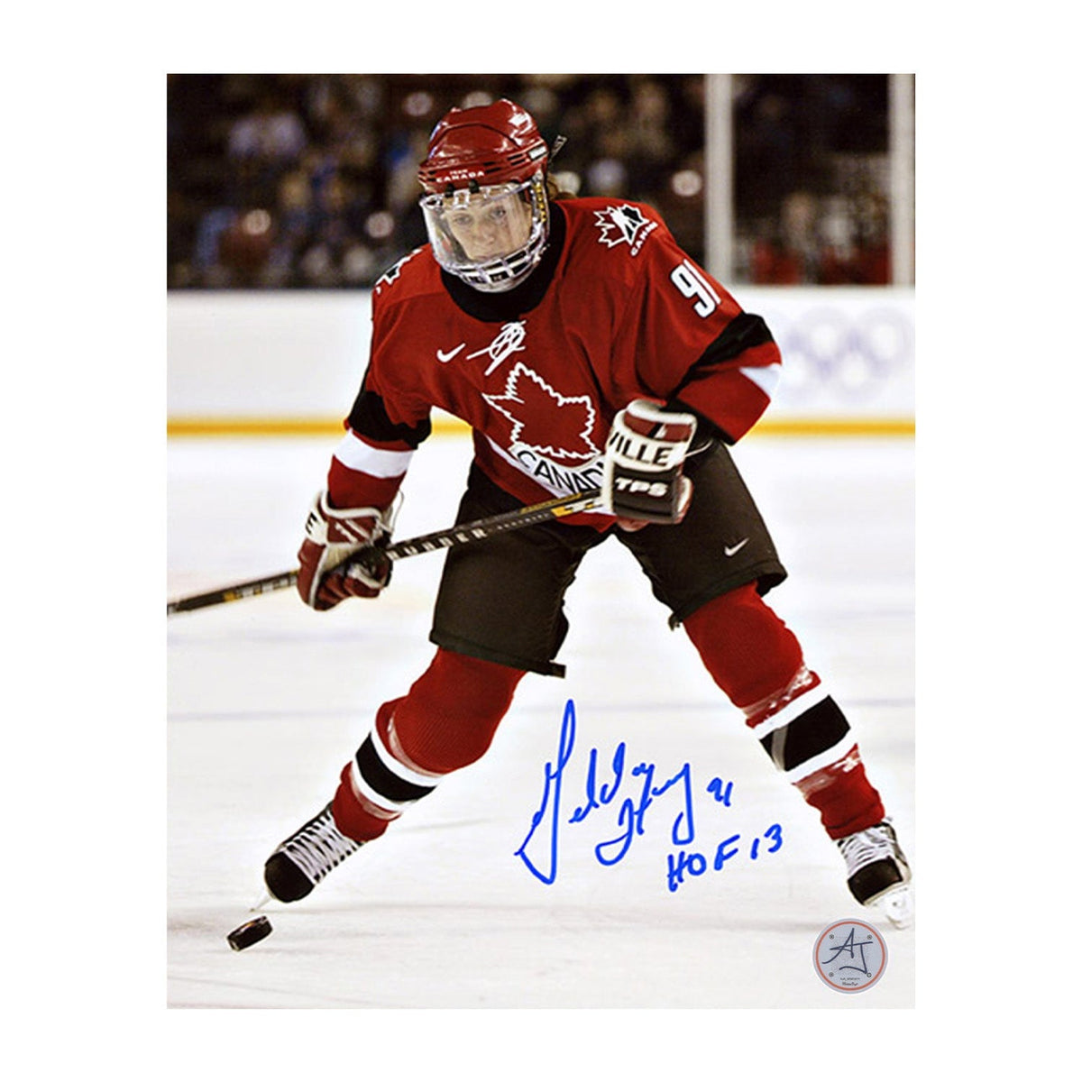 Geraldine Heaney Signed Team Canada Olympic Hockey 8x10 Photo