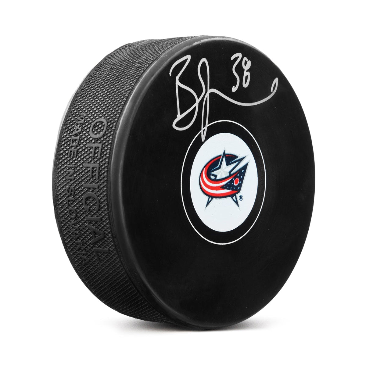 Boone Jenner Autographed Columbus Blue Jackets Hockey Puck