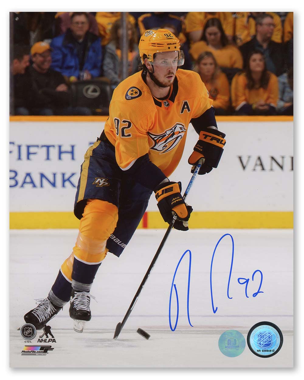 Ryan Johansen Autographed Nashville Predators Game Action 8x10 Photo