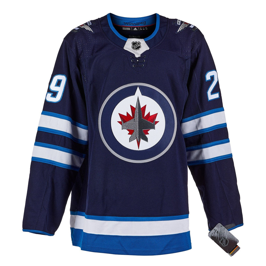 Patrik Laine Winnipeg Jets Signed & Dated 1st Game adidas Jersey #/29