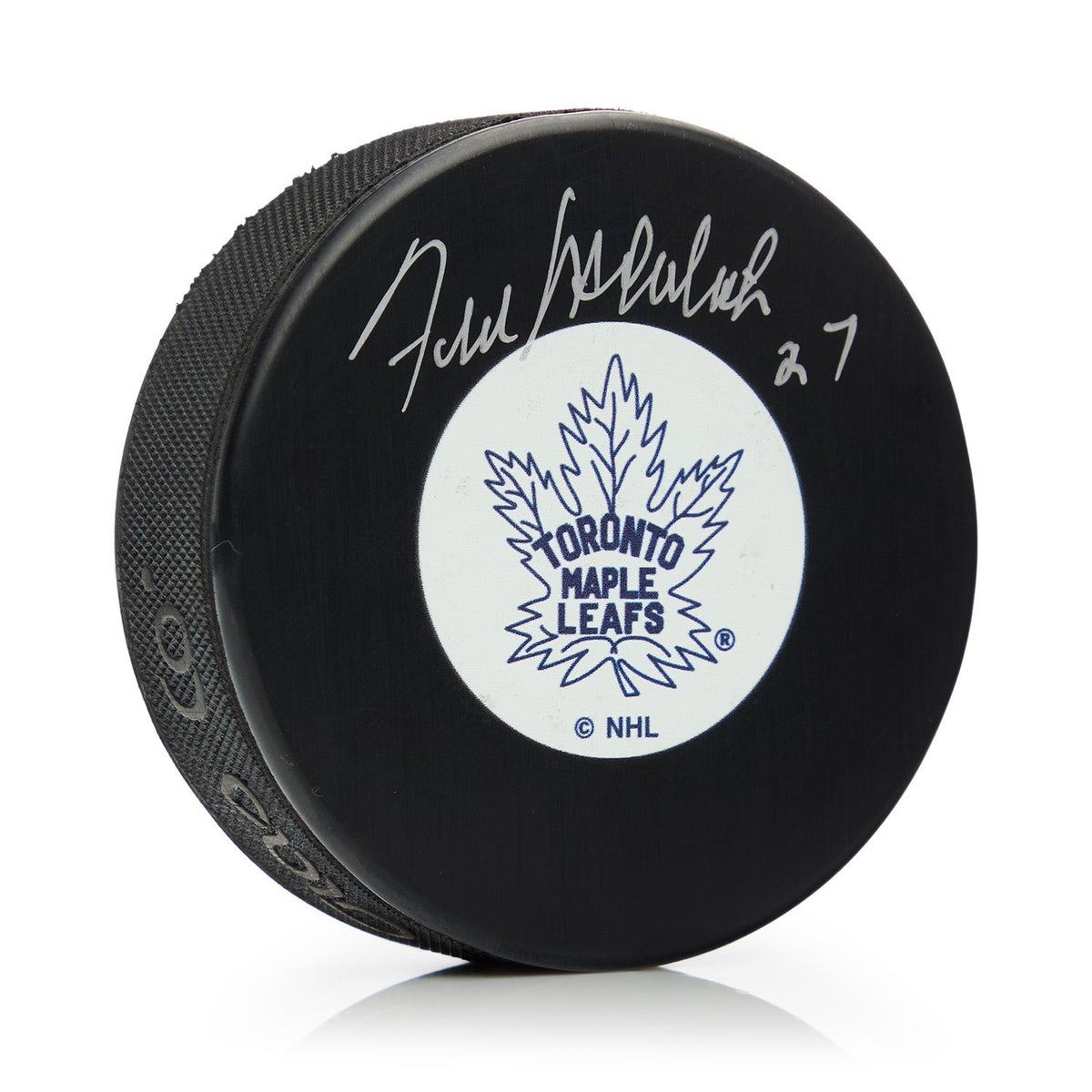 Frank Mahovlich Autographed Toronto Maple Leafs Original Six Hockey Puck