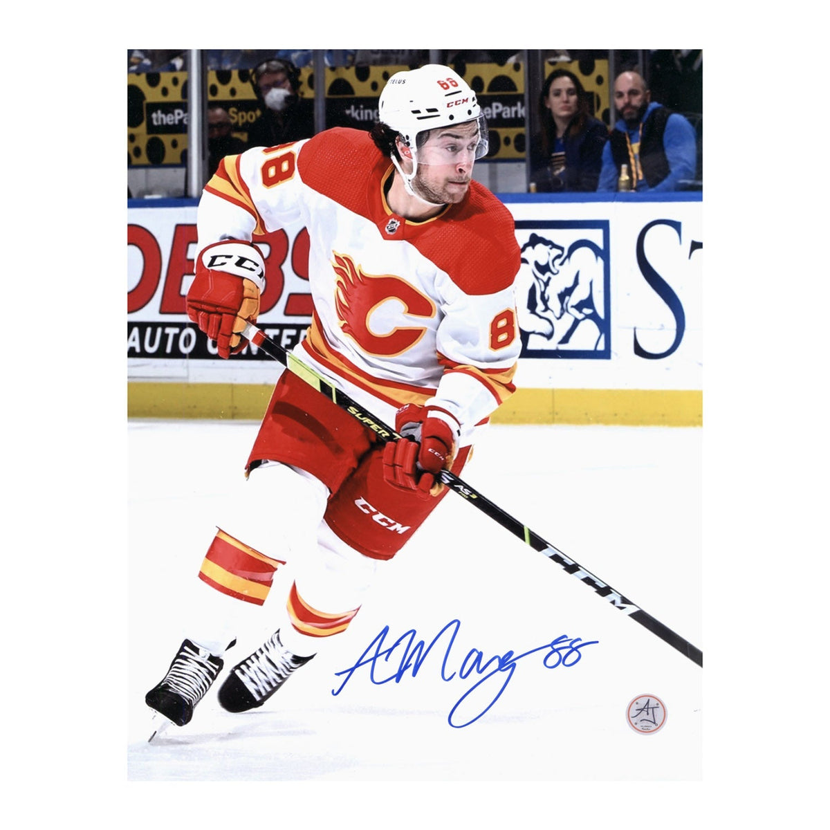 Andrew Mangiapane Signed Calgary Flames Game Action 11x14 Photo
