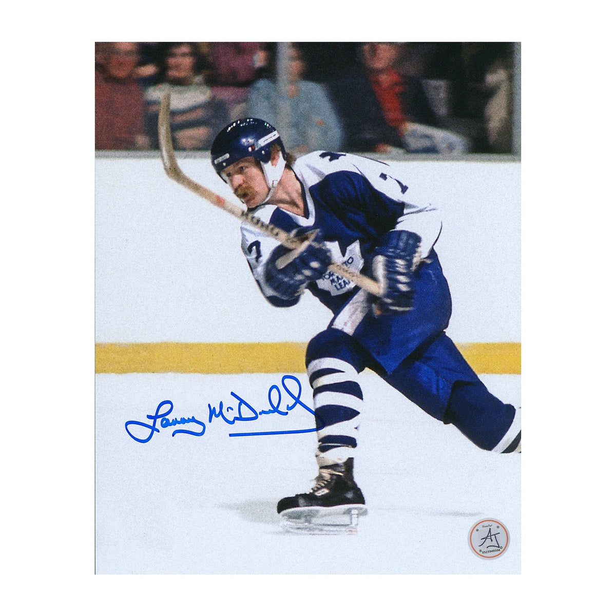 Lanny McDonald Autographed Toronto Maple Leafs Slapshot 8x10 Photo
