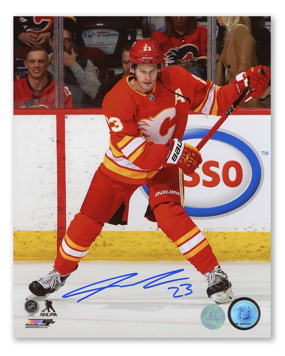 Sean Monahan Signed Calgary Flames Slapshot 8x10 Photo