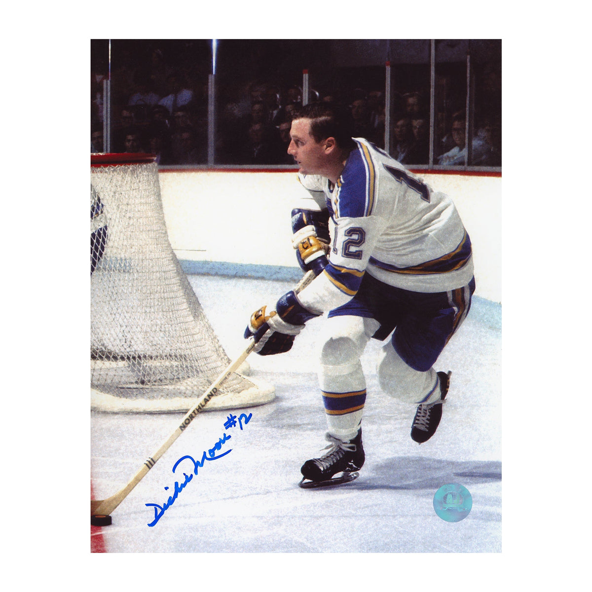 Dickie Moore Signed St Louis Blues Hockey 8x10 Photo