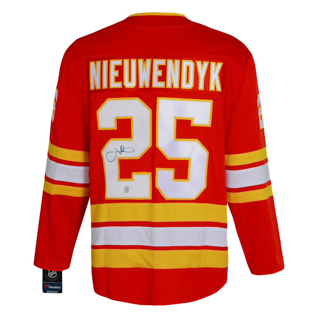 Joe Nieuwendyk Autographed Calgary Flames Fanatics Throwback Jersey