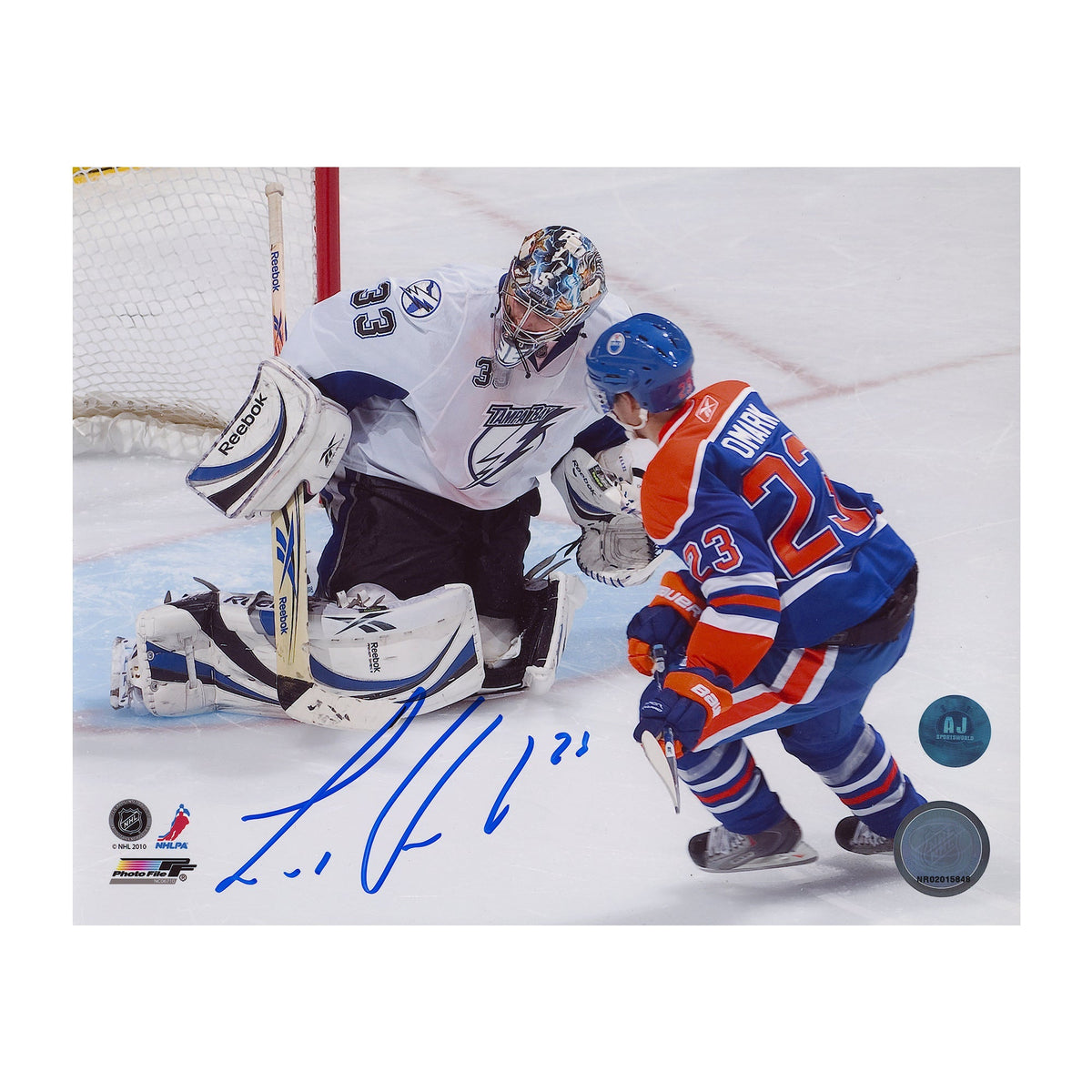Linus Omark Signed Edmonton Oilers Breakaway 8x10 Photo