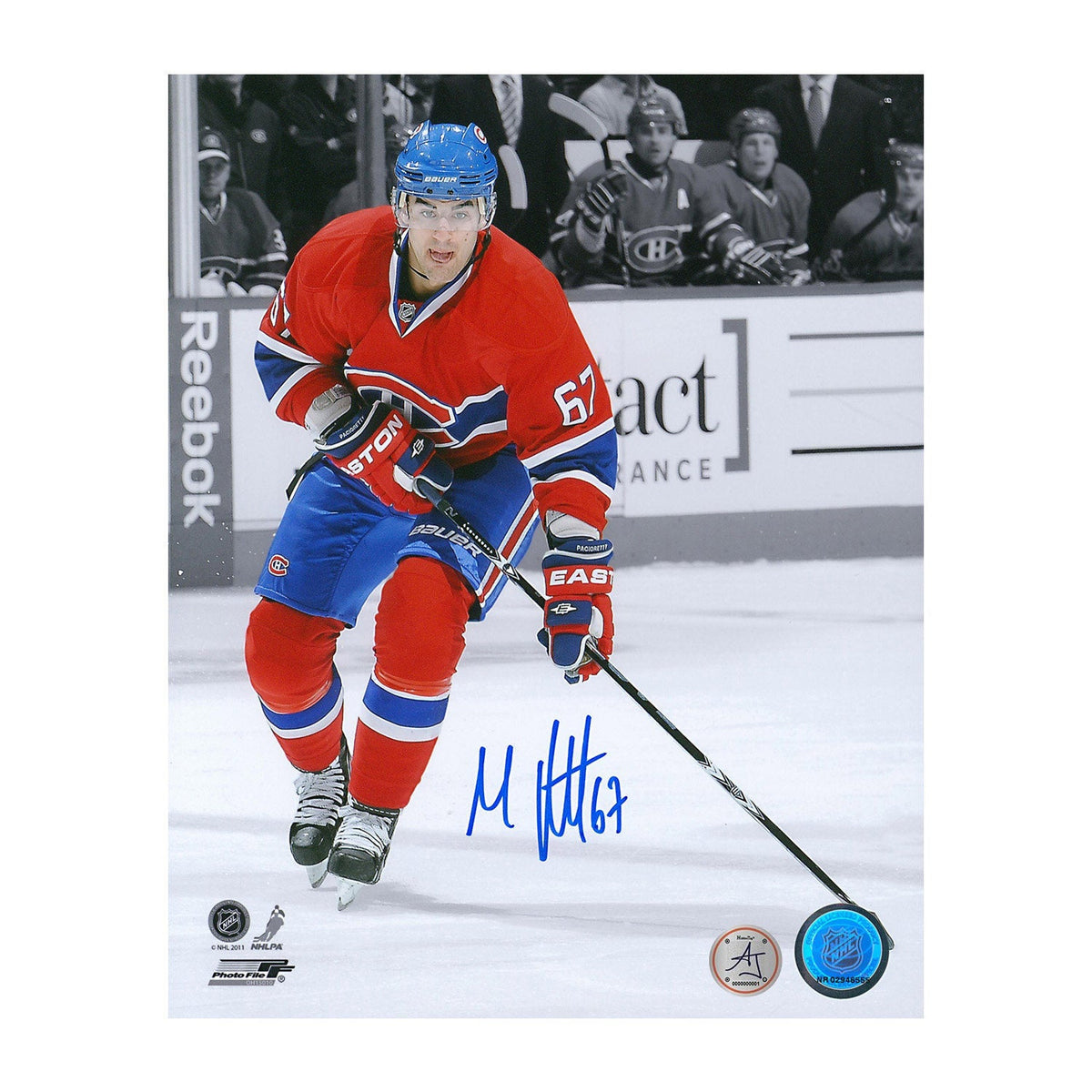 Max Pacioretty Autographed Montreal Canadiens colour Isolation 8x10 Photo