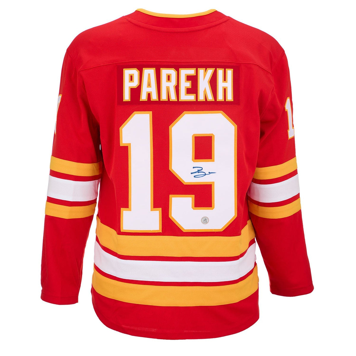 Zayne Parekh Autographed Calgary Flames Fanatics Breakaway Jersey