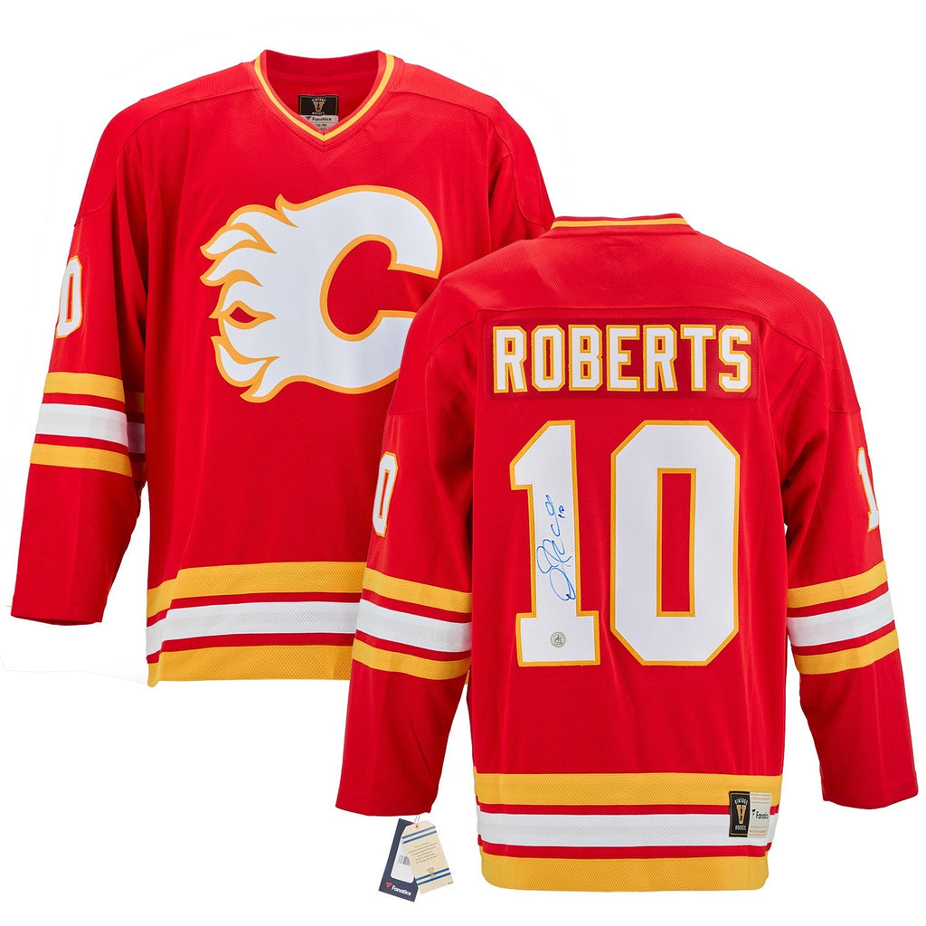 Gary Roberts Autographed Calgary Flames Fanatics Throwback Jersey