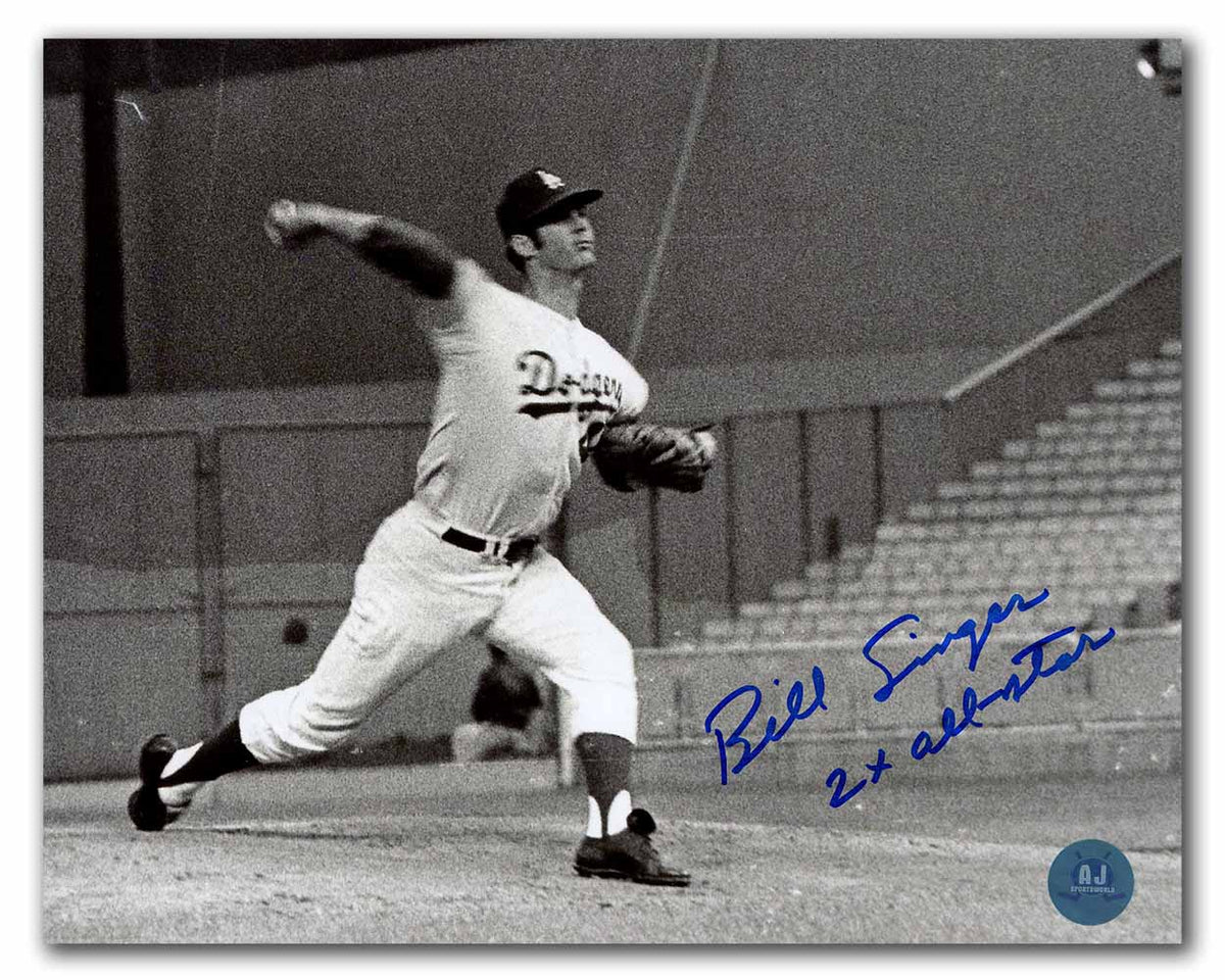 Bill Singer Signed Los Angeles Dodgers Pitching 8x10 Photo
