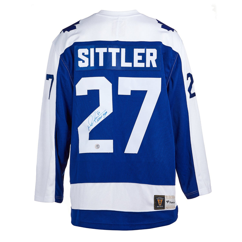 Darryl Sittler Autographed Toronto Maple Leafs Fanatics Throwback Jersey