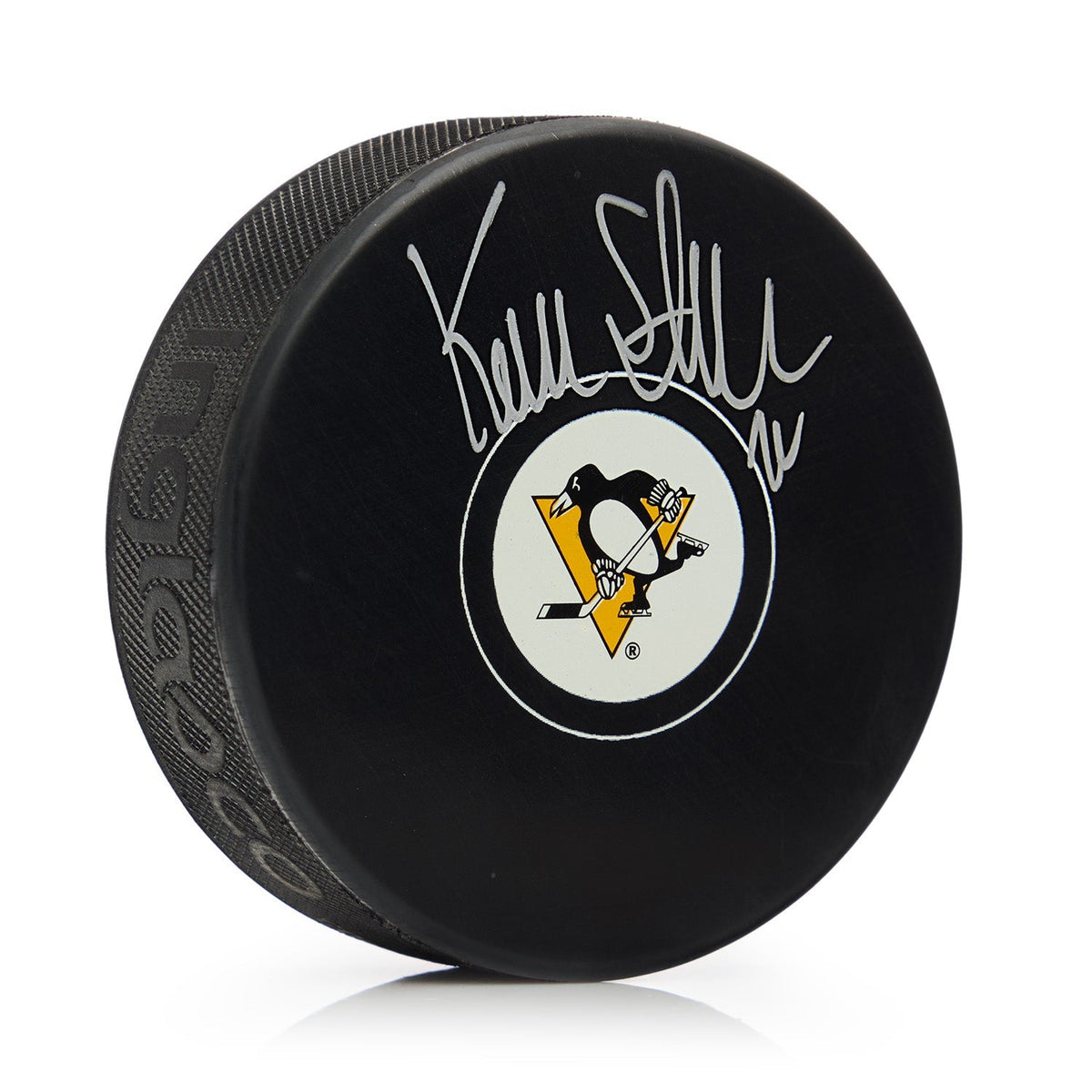 Kevin Stevens Autographed Pittsburgh Penguins Hockey Puck