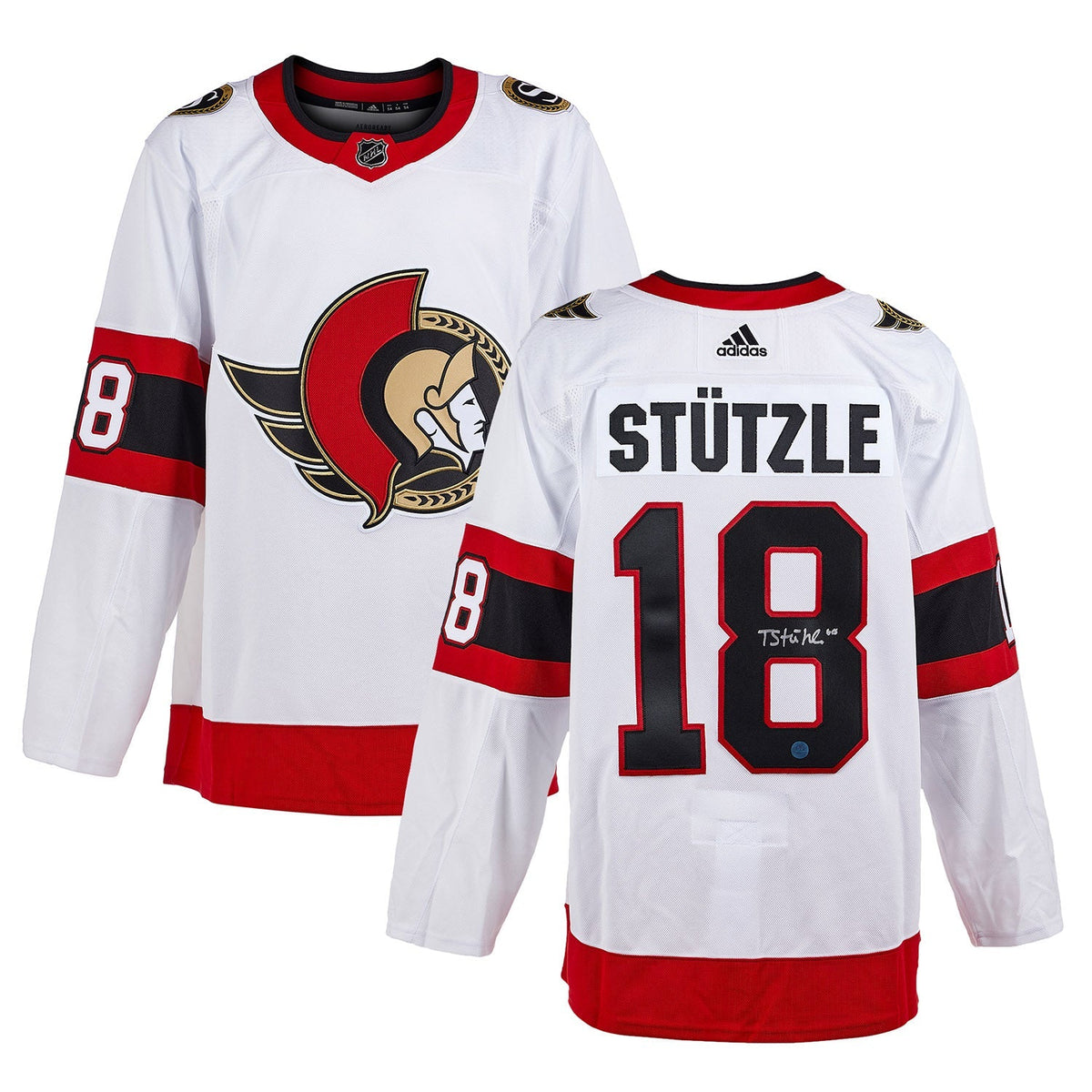 Tim Stutzle Signed Ottawa Senators White adidas Jersey