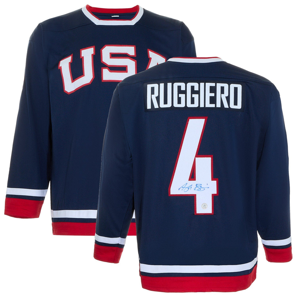 Angela Ruggiero Autographed Team USA Custom Hockey Nation Jersey